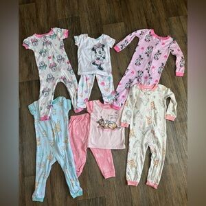 Toddler girl Disney pajamas bundle